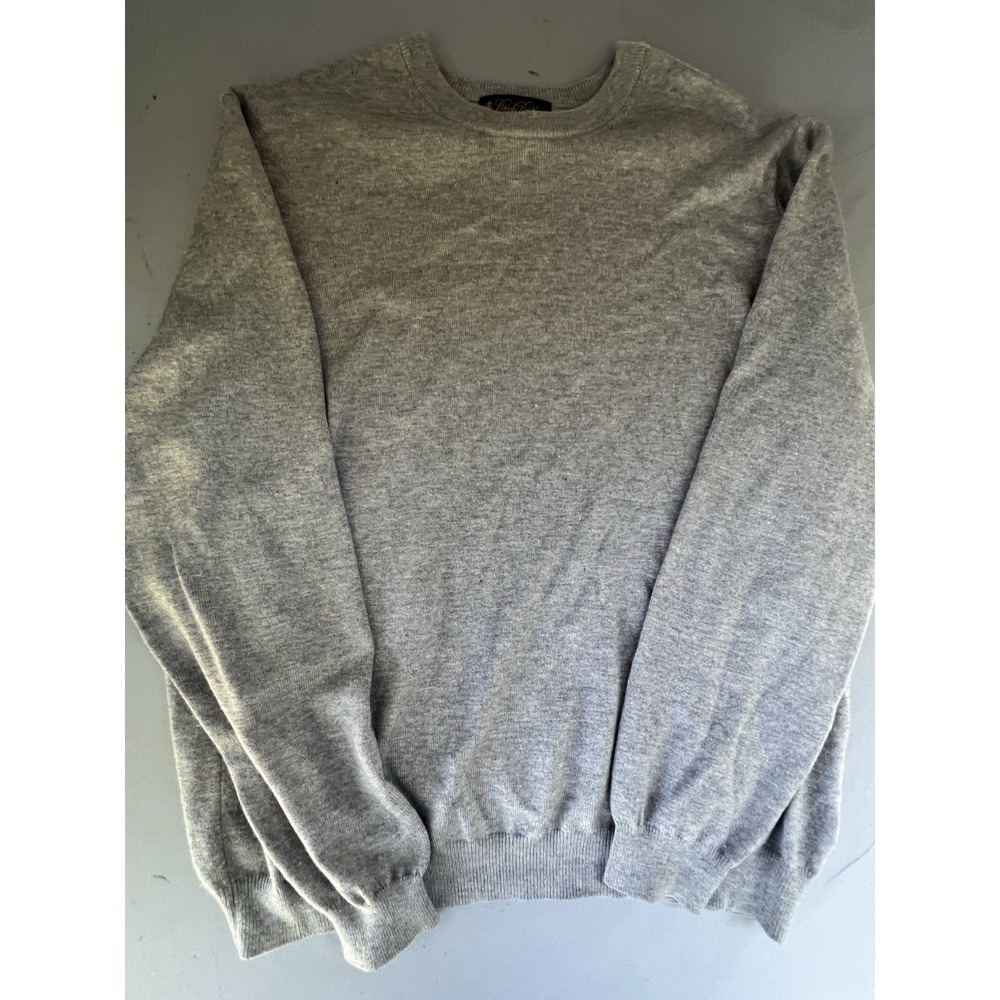 Brooks Brothers Grey Sweater Pullover Merino Wool‎ Size Large
